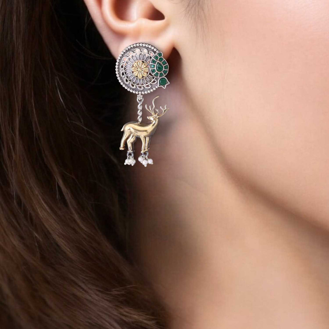 Multicolor Trushnu Oxidised Danglers