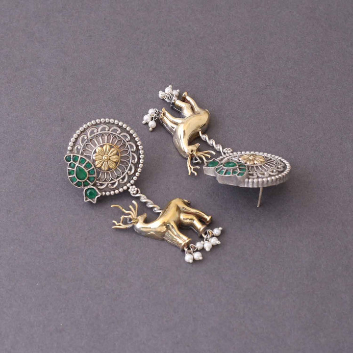 Multicolor Trushnu Oxidised Danglers