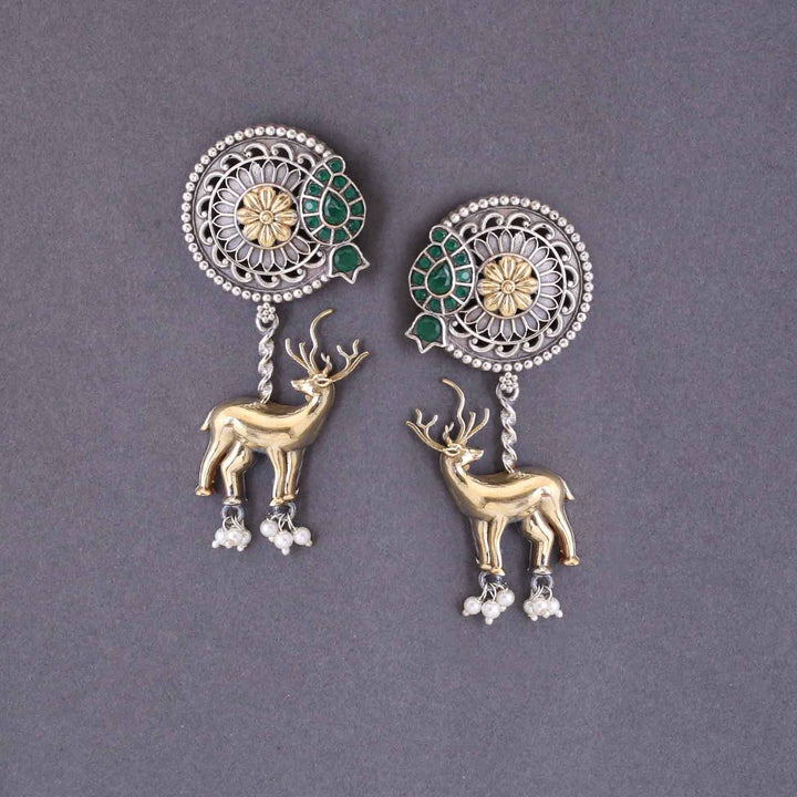 Multicolor Trushnu Oxidised Danglers