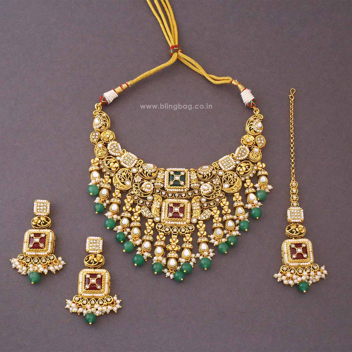 Multicolor Tvesha Kundan Jewellery Set - New Arrival