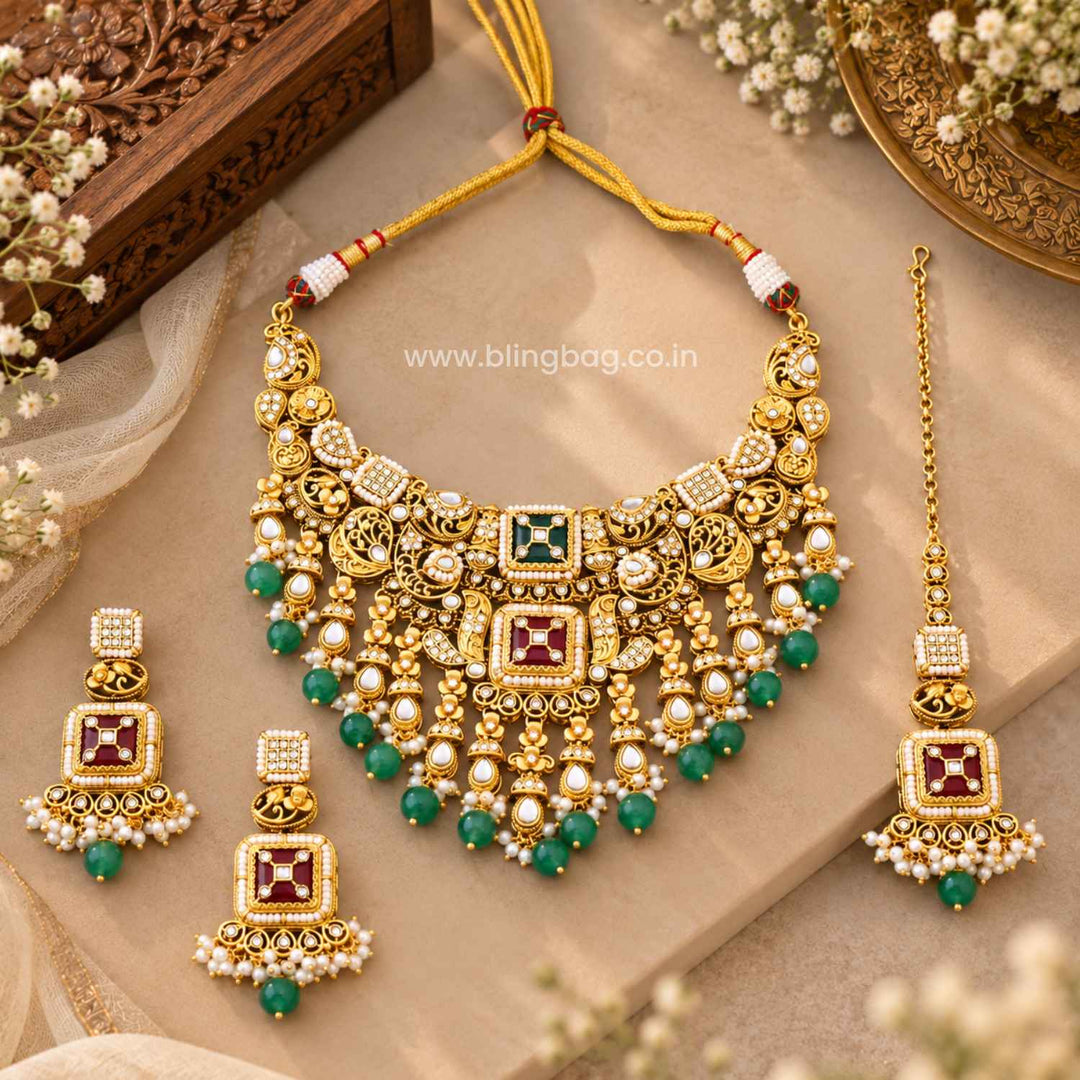 Multicolor Tvesha Kundan Jewellery Set - New Arrival