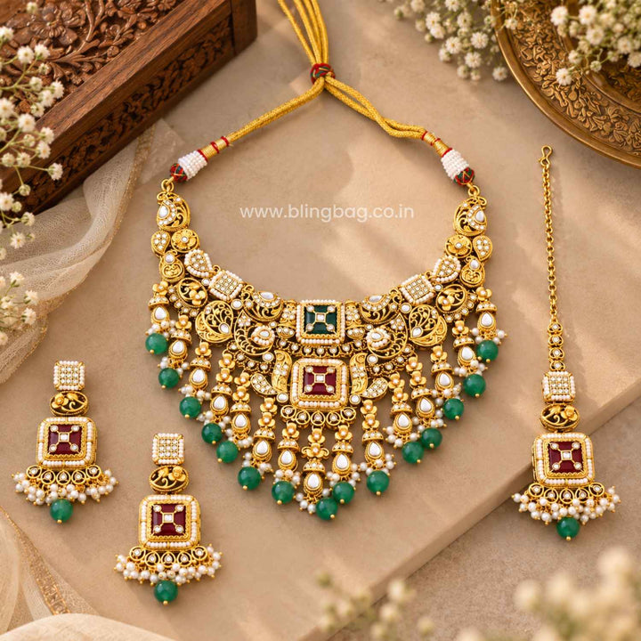 Multicolor Tvesha Kundan Jewellery Set - New Arrival