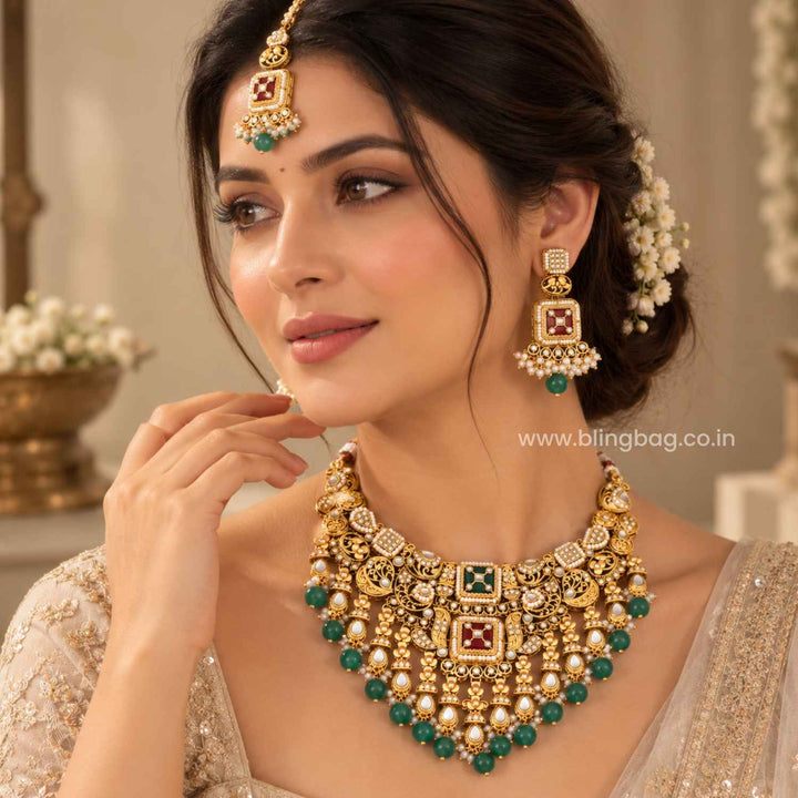 Multicolor Tvesha Kundan Jewellery Set - New Arrival