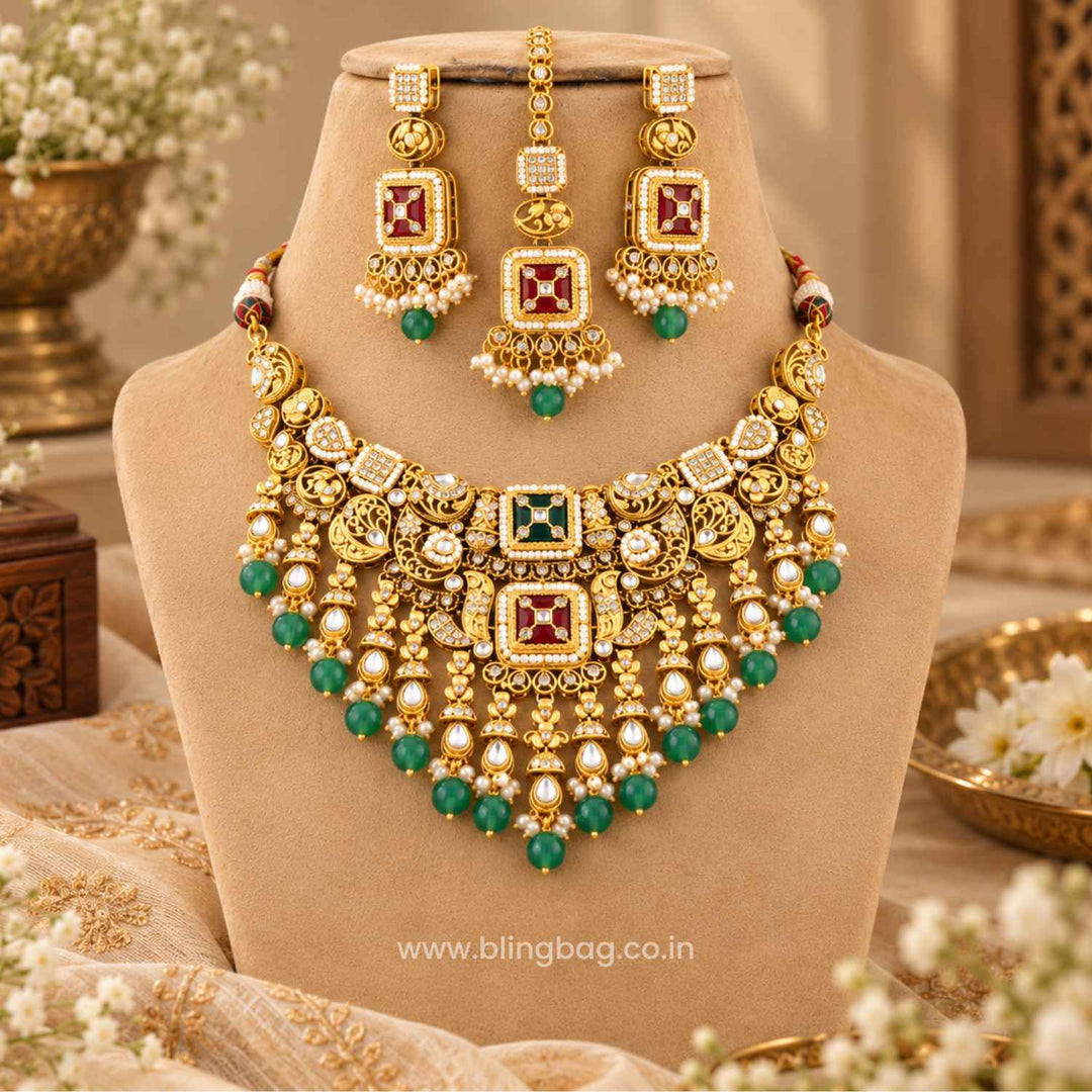 Multicolor Tvesha Kundan Jewellery Set - New Arrival