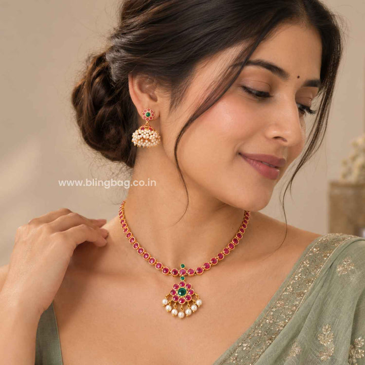 Multicolor Uma Antique Jewellery Set- New Arrival