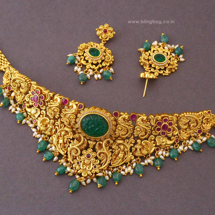 Multicolor Umadevi Temple Jewellery Set- New Arrival