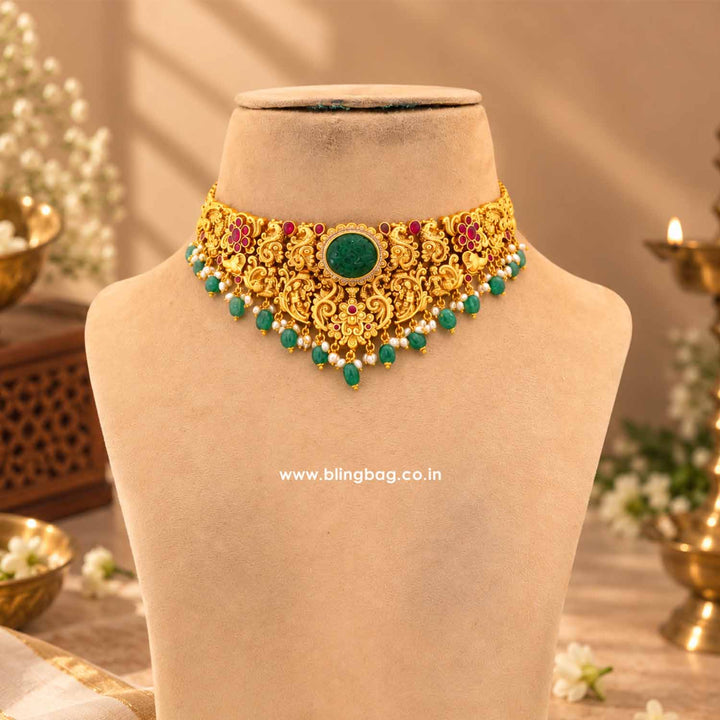 Multicolor Umadevi Temple Jewellery Set- New Arrival