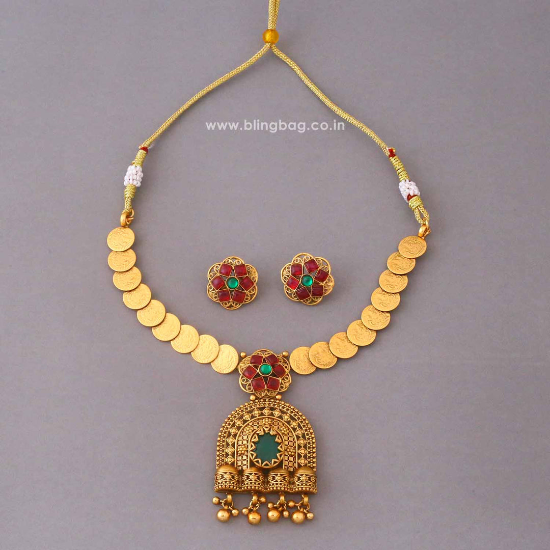 Multicolor Umapriya Antique Jewellery Set- New Arrival