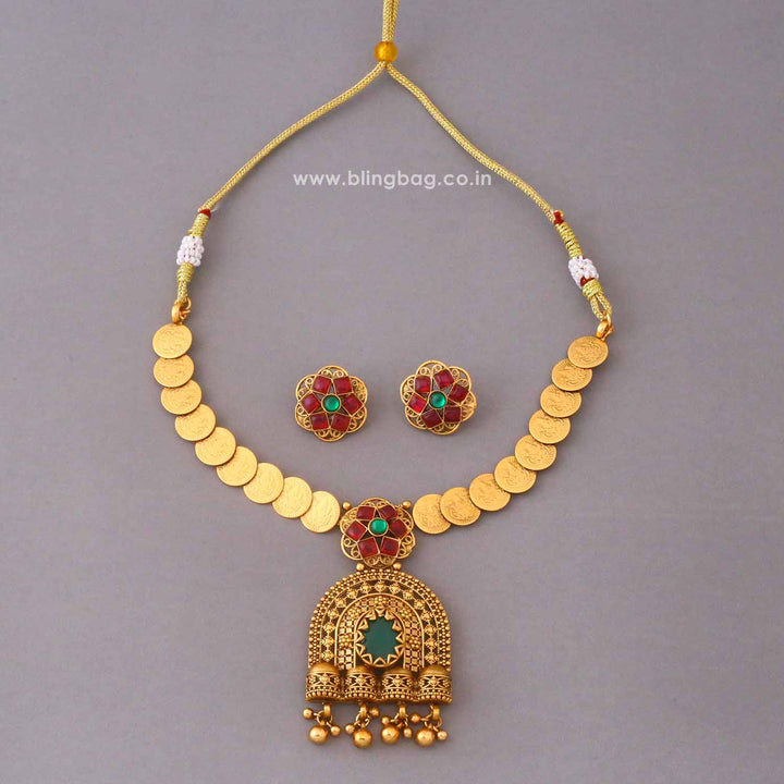 Multicolor Umapriya Antique Jewellery Set- New Arrival
