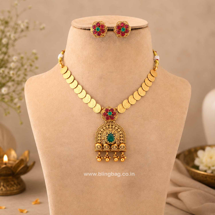 Multicolor Umapriya Antique Jewellery Set- New Arrival