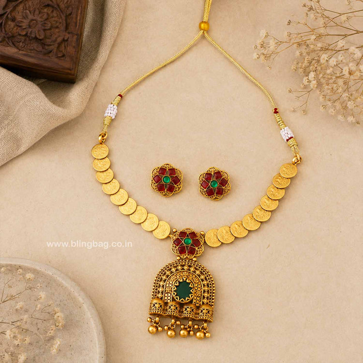 Multicolor Umapriya Antique Jewellery Set- New Arrival