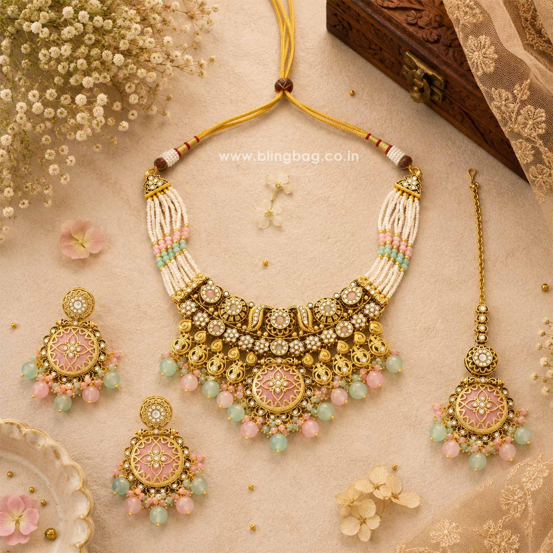 Multicolor Umasha Kundan Jewellery Set