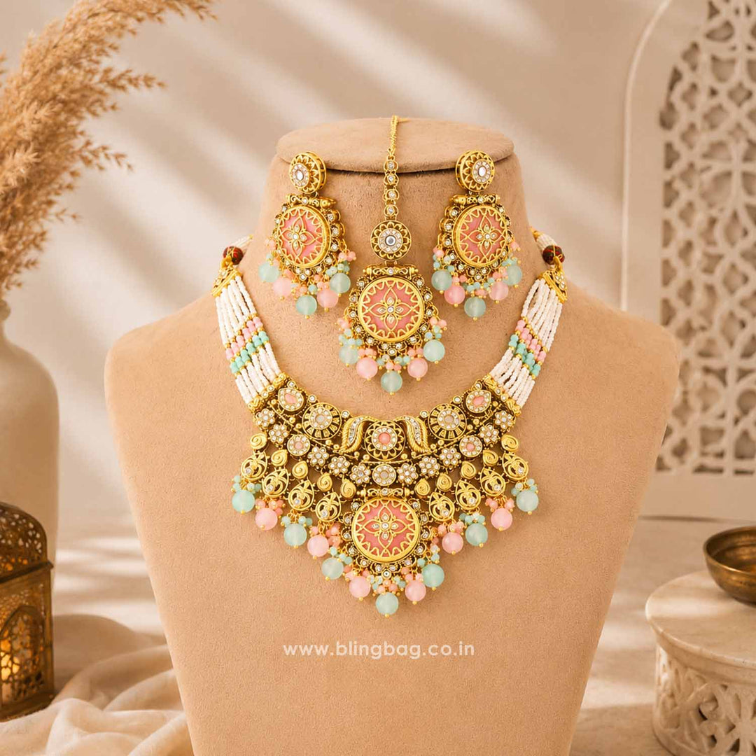 Multicolor Umasha Kundan Jewellery Set