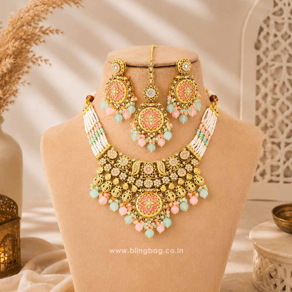 Multicolor Umasha Kundan Jewellery Set