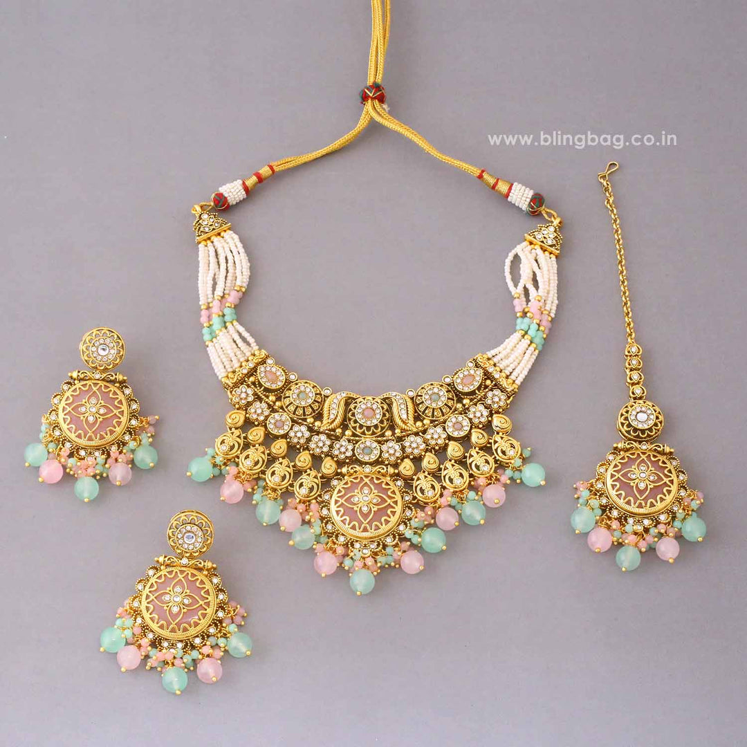 Multicolor Umasha Kundan Jewellery Set