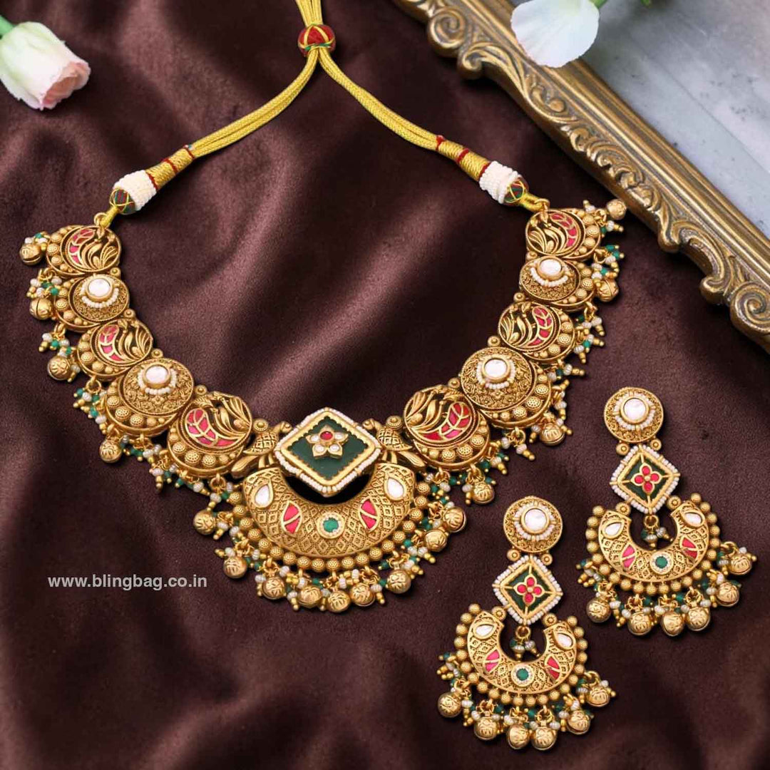 Multicolor Urela Heritage Jewellery Set