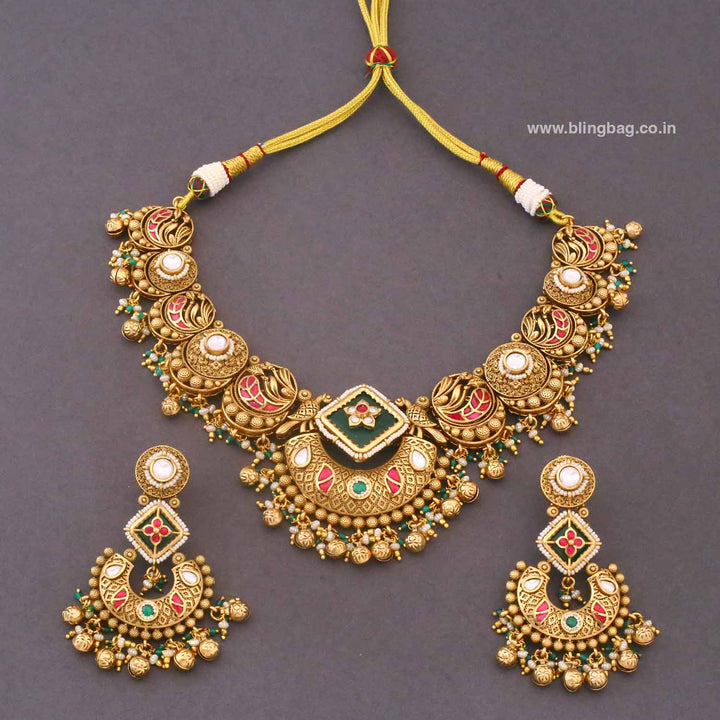 Multicolor Urela Heritage Jewellery Set