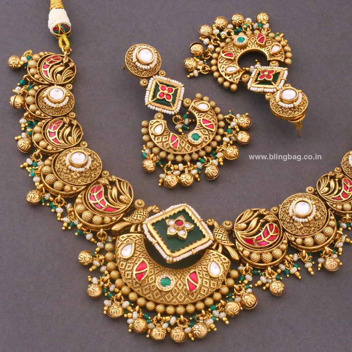 Multicolor Urela Heritage Jewellery Set