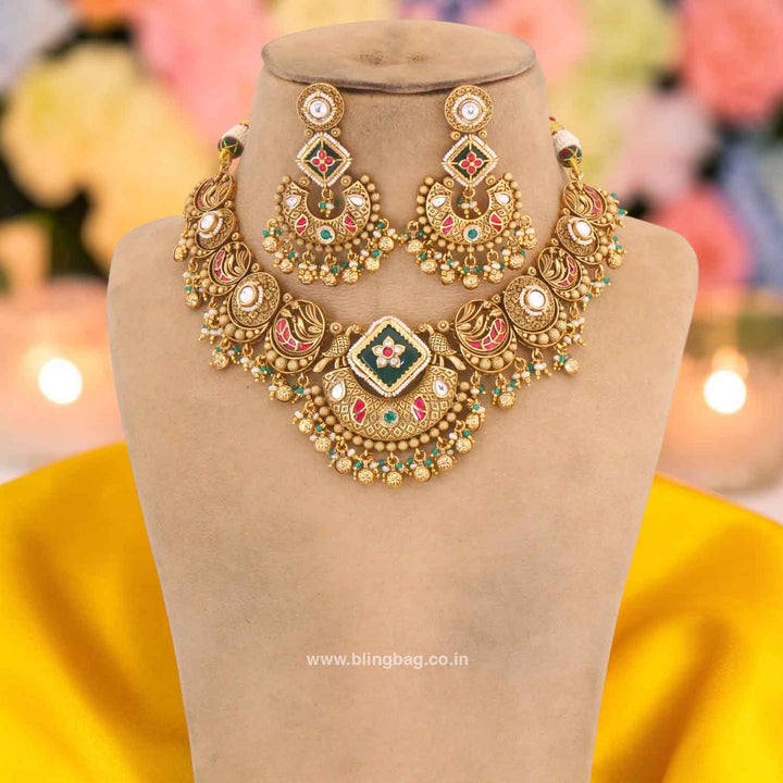 Multicolor Urela Heritage Jewellery Set