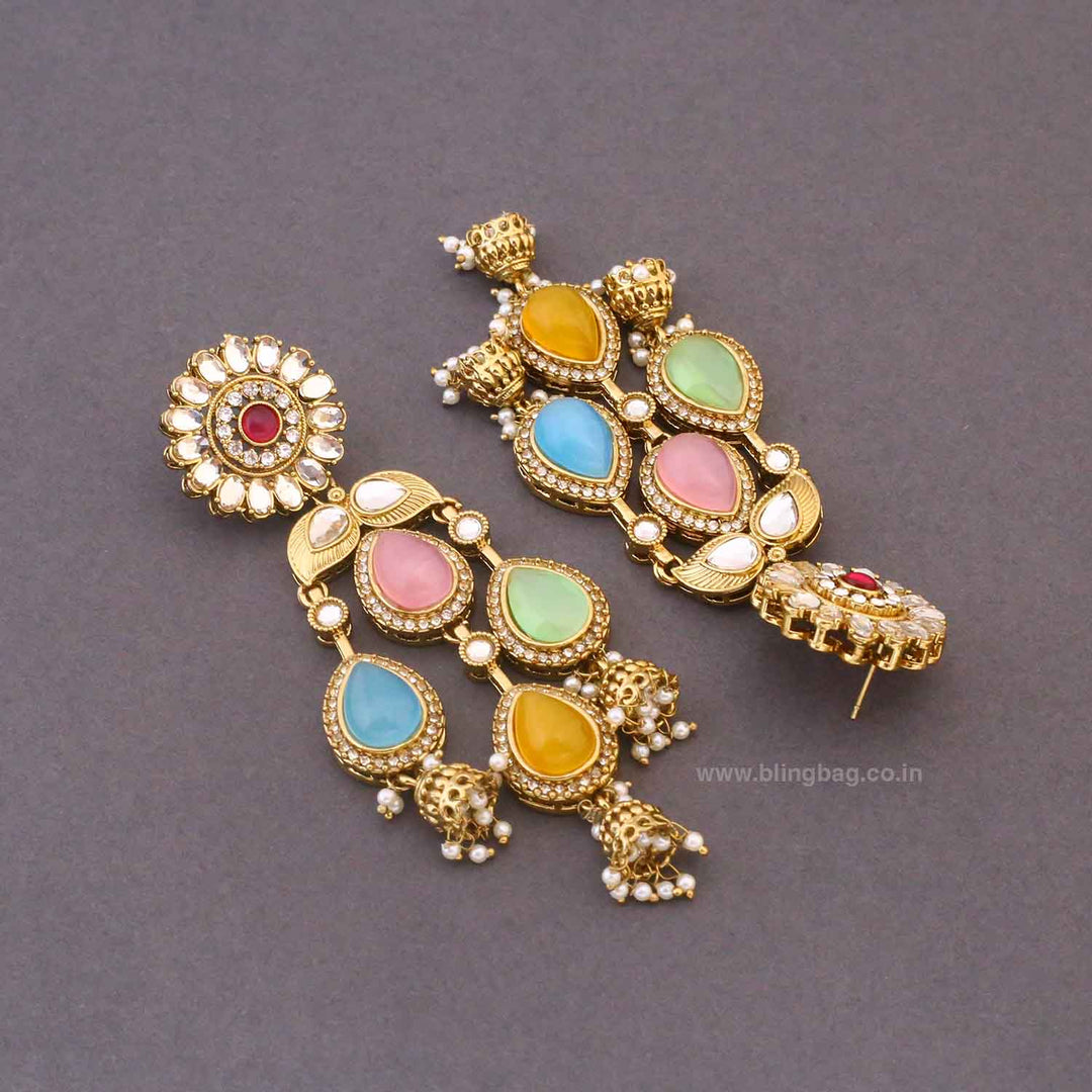 Multicolor Urja Jhumkis