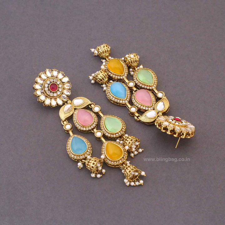Multicolor Urja Jhumkis