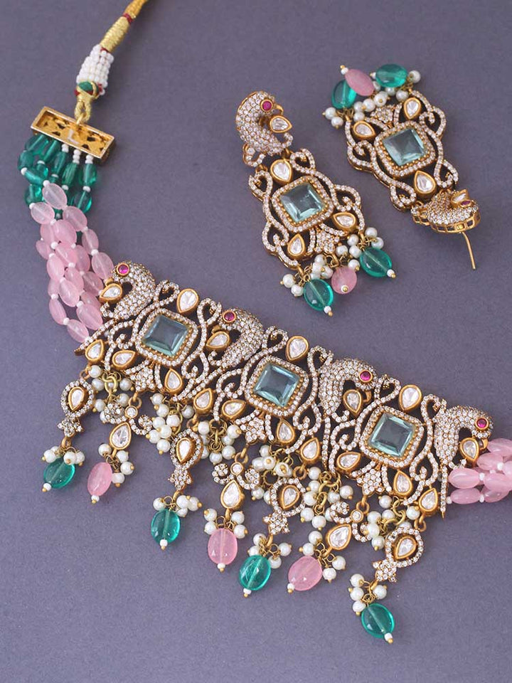 Multicolor Urmila Zirconia Jewellery Set