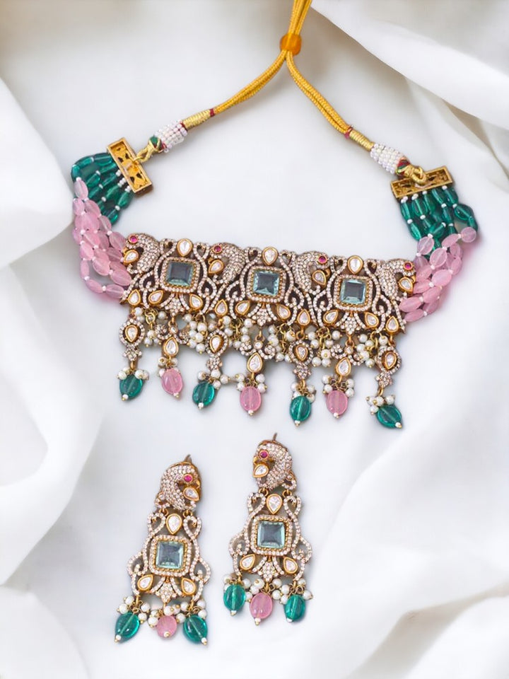Multicolor Urmila Zirconia Jewellery Set