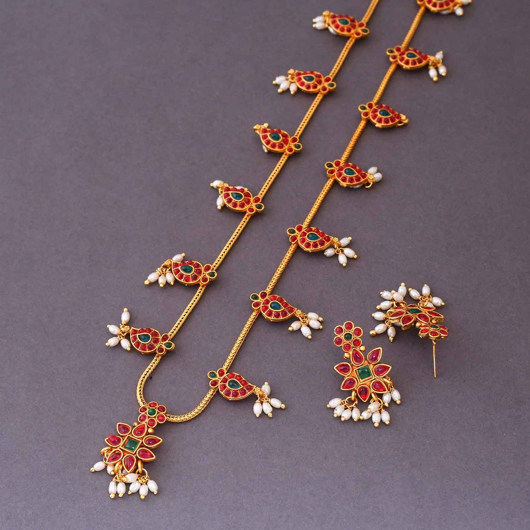 Multicolor Urshiya Antique Jewellery Set- New Arrival