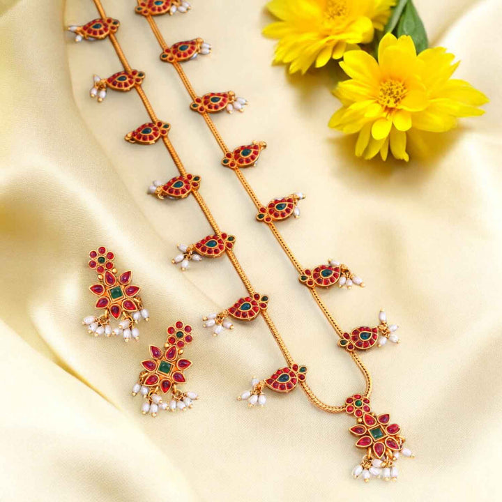 Multicolor Urshiya Antique Jewellery Set- New Arrival