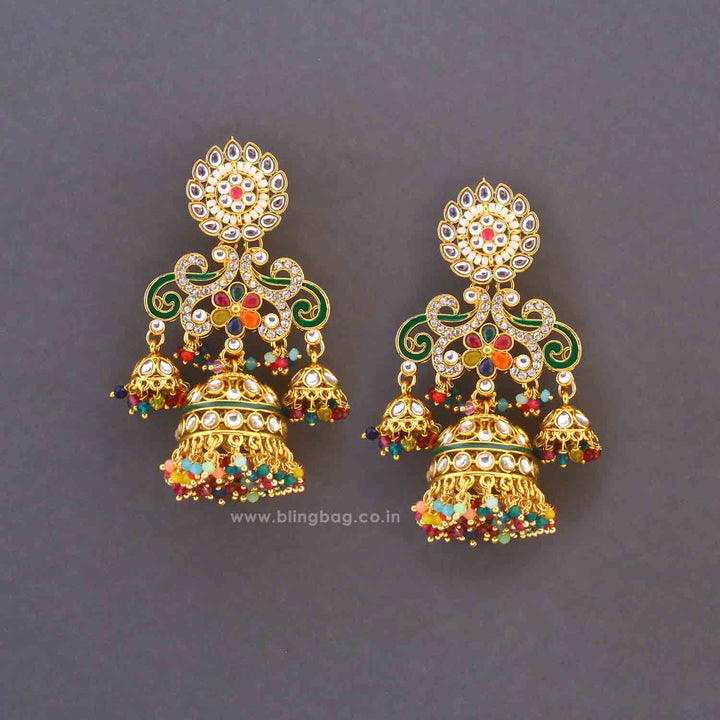 Multicolor Urvashi Jhumkis