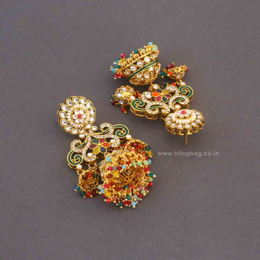 Multicolor Urvashi Jhumkis