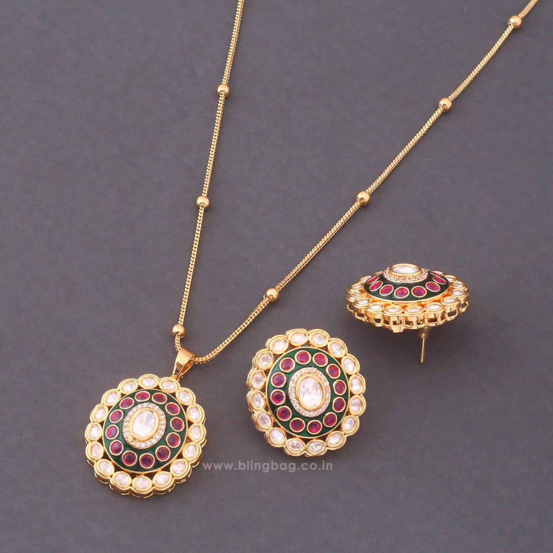 Multicolor Utsavi Heritage Pendant Set - New Arrival