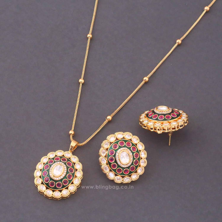 Multicolor Utsavi Heritage Pendant Set - New Arrival