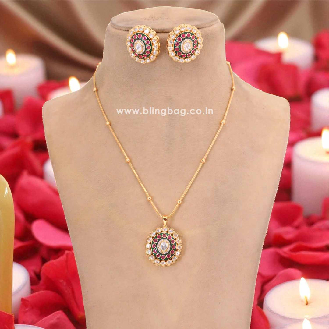 Multicolor Utsavi Heritage Pendant Set - New Arrival