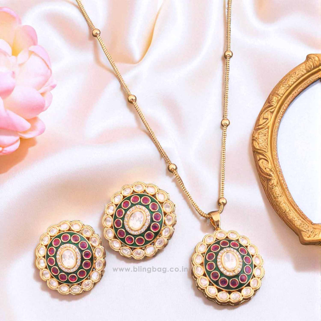 Multicolor Utsavi Heritage Pendant Set - New Arrival