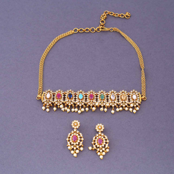 Multicolor Vaakdehi Antique Jewellery Set - New Arrival