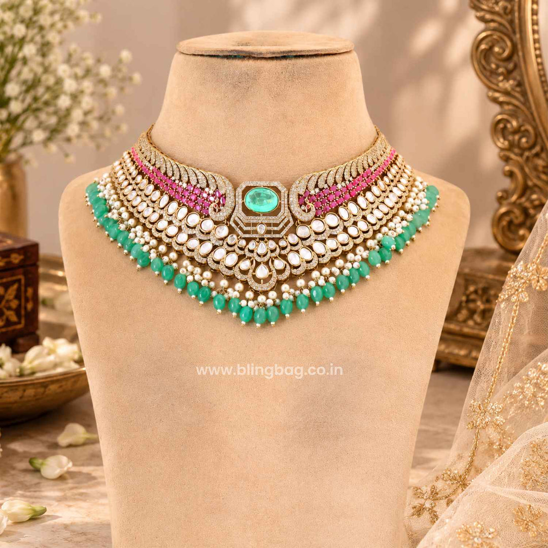 Multicolor Vaani Victorian Jewellery Set - New Arrival