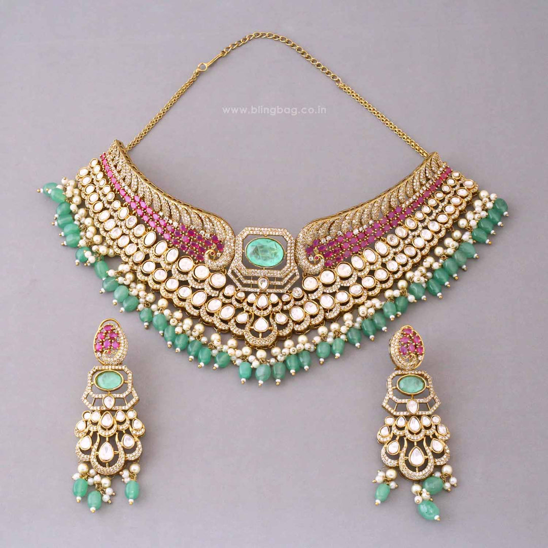 Multicolor Vaani Victorian Jewellery Set - New Arrival