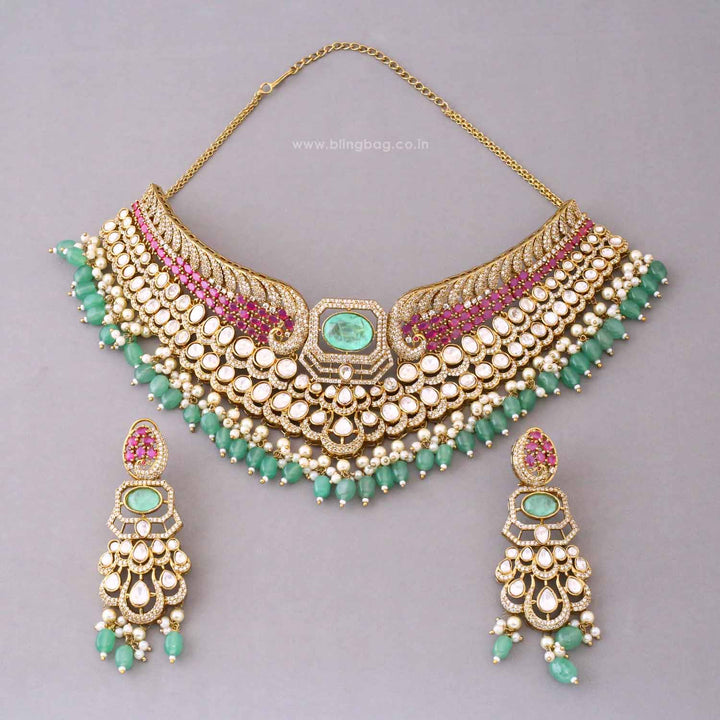 Multicolor Vaani Victorian Jewellery Set - New Arrival