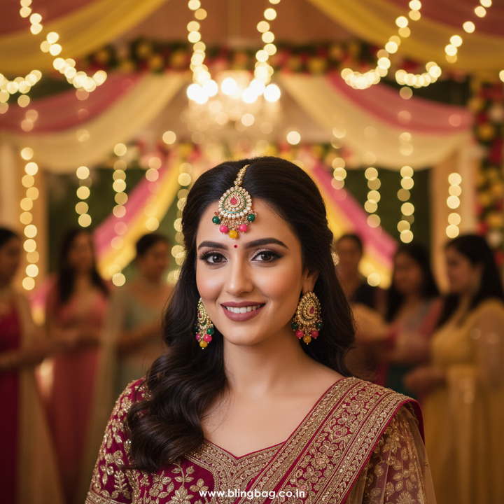 Multicolor Vaidehi Maang Tikka