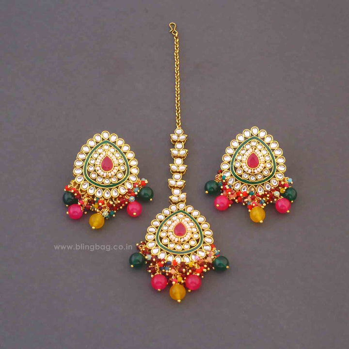 Multicolor Vaidehi Maang Tikka