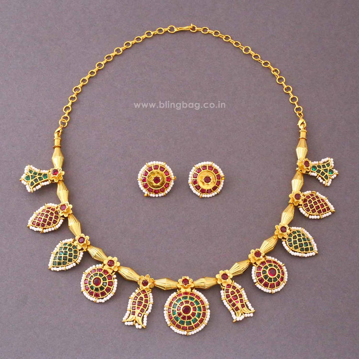 Multicolor Vaira Antique Jewellery Set- New Arrival