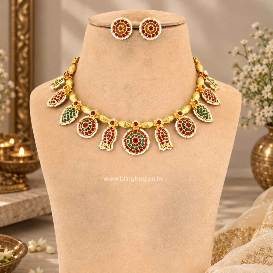 Multicolor Vaira Antique Jewellery Set- New Arrival