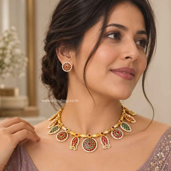 Multicolor Vaira Antique Jewellery Set- New Arrival