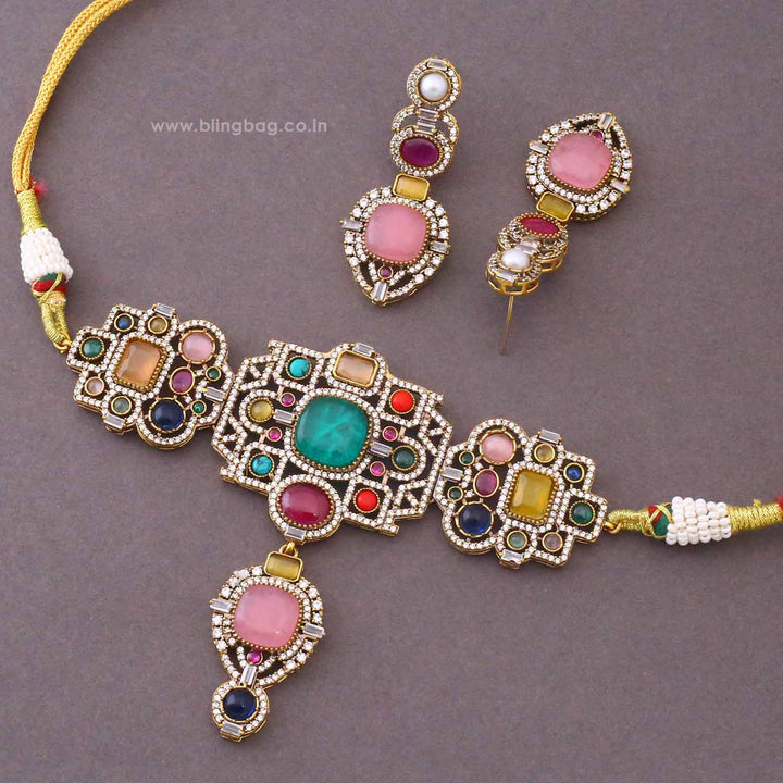 Multicolor Valentina Victorian Jewellery Set - New Arrival