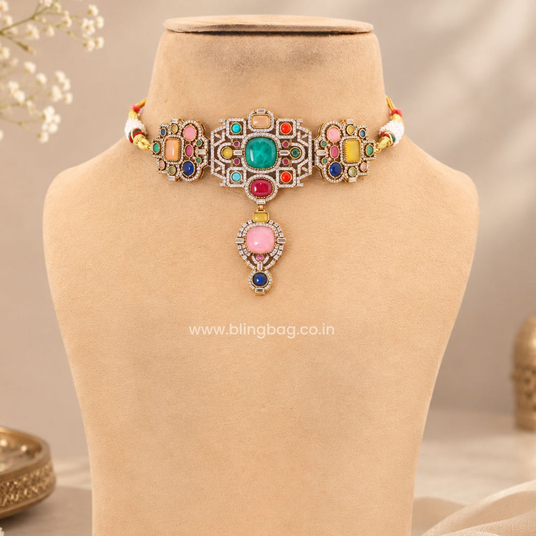 Multicolor Valentina Victorian Jewellery Set - New Arrival