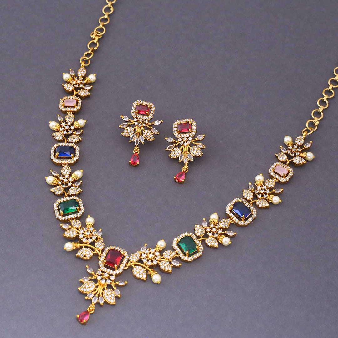Multicolor Vanya Victorian Jewellery Set - New Arrival
