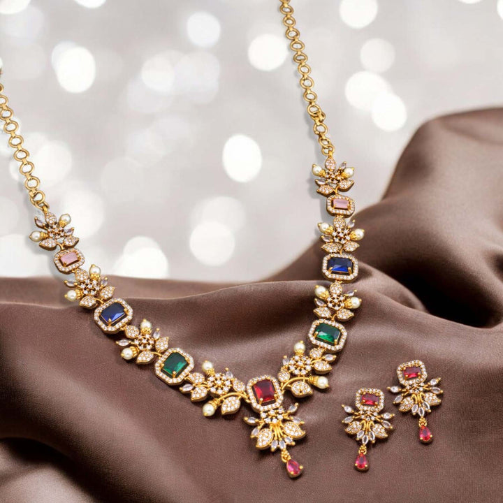 Multicolor Vanya Victorian Jewellery Set - New Arrival