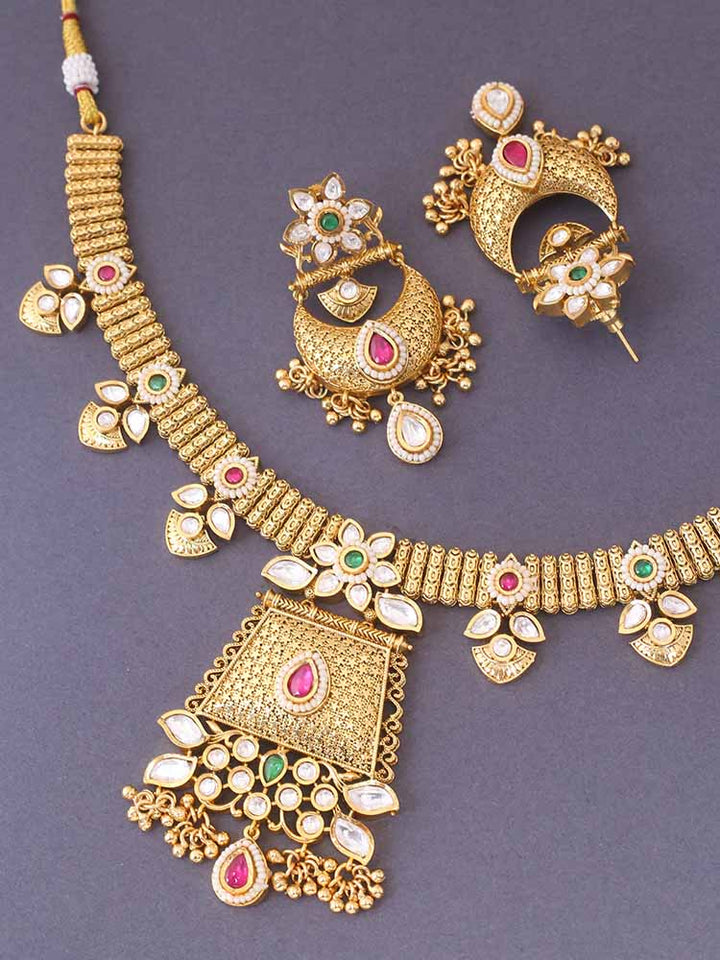 Golden Varalaxmi Rajwadi Set