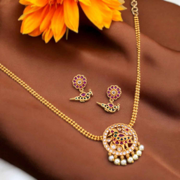 Multicolor Varaprada Antique Pendant Set - New Arrival